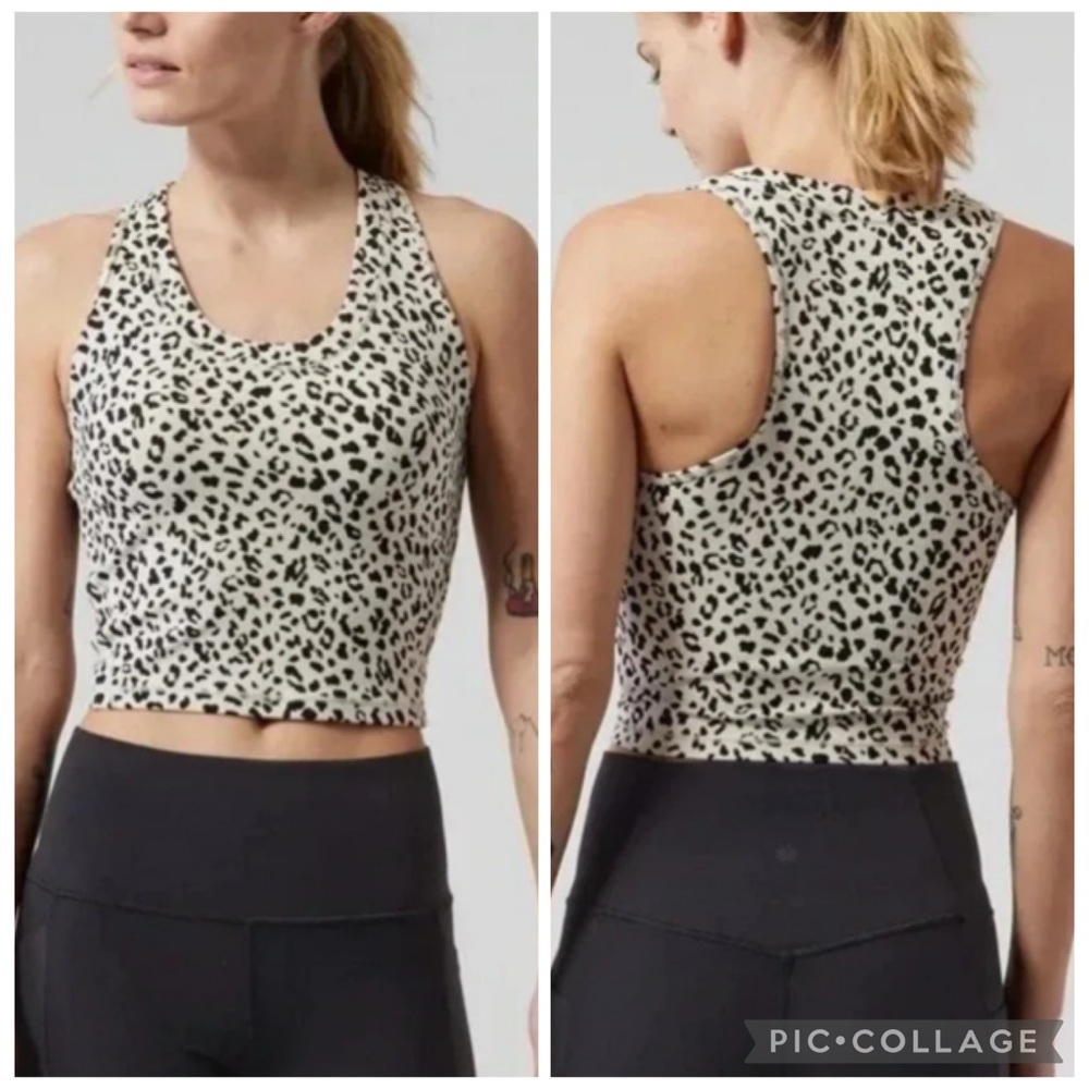 NWT Athleta Shanti Crop Leopard Cheetah Animal
Print Tank Medium